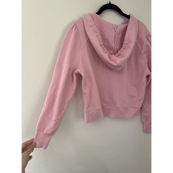 LoveShackFancy Kirby Hoodie Pink Sweatshirt Size XS cropped - Picture 6 of 9